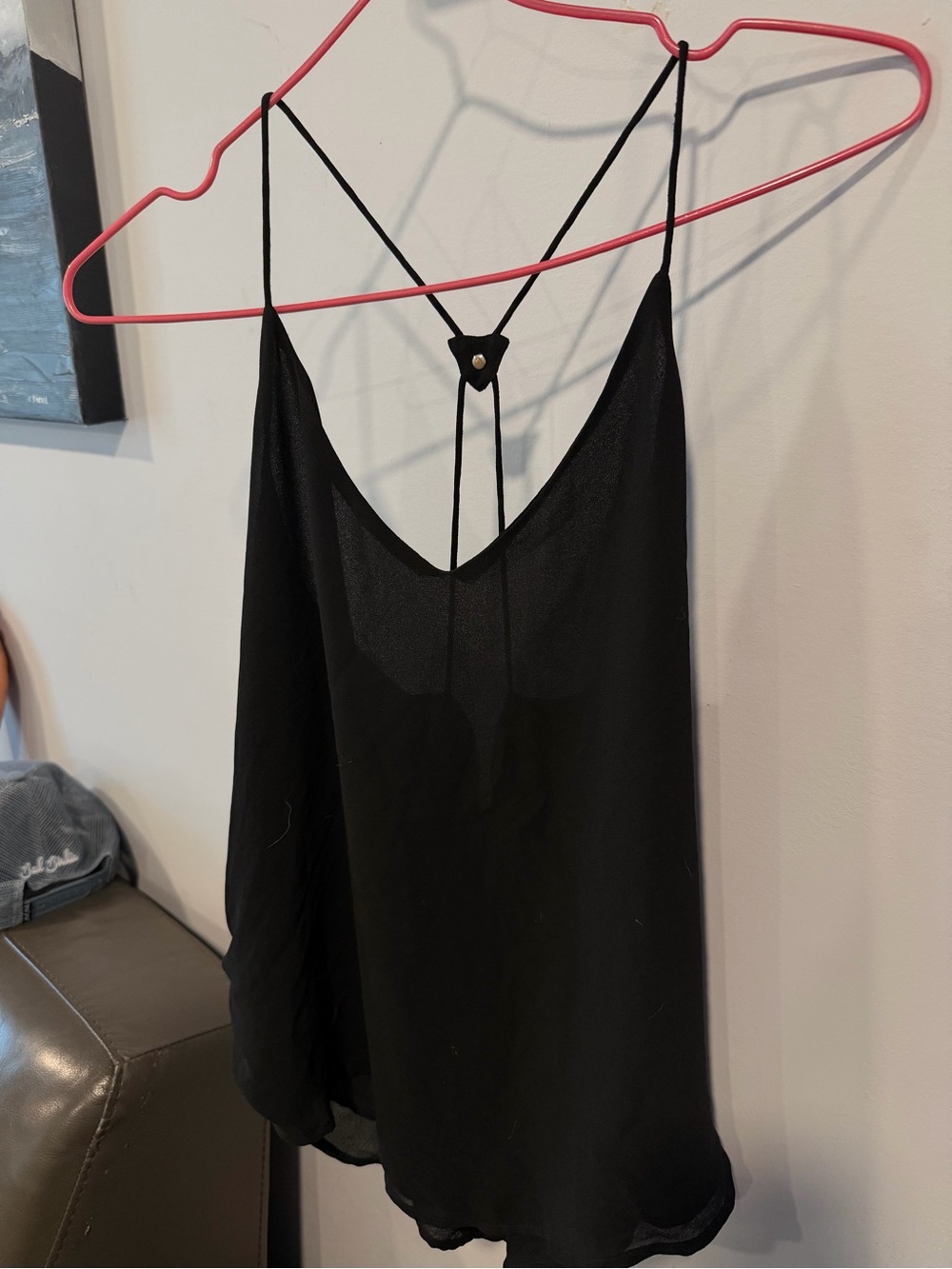 Naked Zebra Black Strappy V-Back Women’s Tank Top